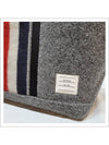 Men's Three Stripes Wool Tote Bag Gray - THOM BROWNE - BALAAN.