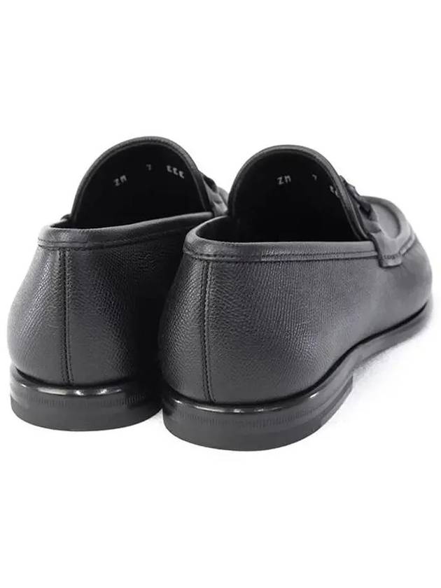 Gancini Bit Leather Moccasin Loafers Black - SALVATORE FERRAGAMO - BALAAN 5