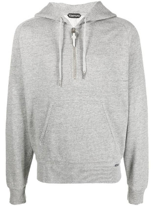 Zipped Hoodie Grey - TOM FORD - BALAAN 1