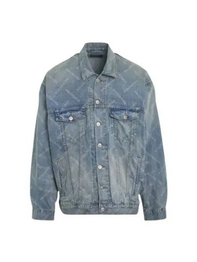 Logo Print Denim Jacket Blue - BALENCIAGA - BALAAN 2