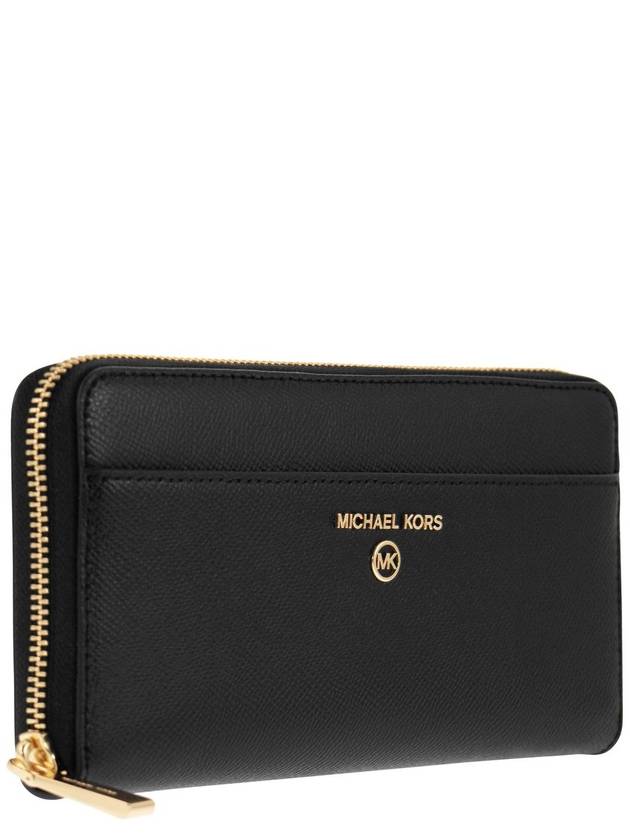 Women's Logo Zipper Long Wallet Black - MICHAEL KORS - BALAAN 5