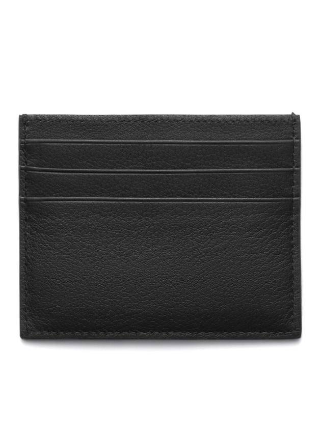 Logo Leather Card Wallet Black - PRADA - BALAAN 3