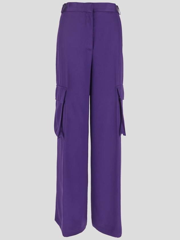 Women's Cargo Wide Pants Violet - VERSACE - BALAAN 4