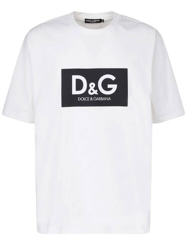 D&G Print Cotton Short Sleeve T-Shirt White - DOLCE&GABBANA - BALAAN 1