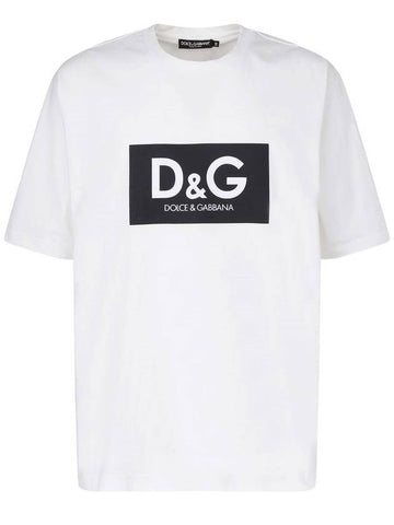 D&G Print Cotton Short Sleeve T-Shirt White - DOLCE&GABBANA - BALAAN 1