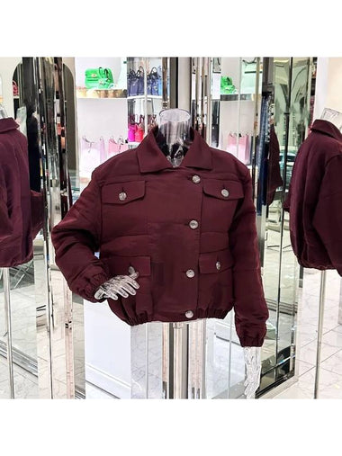 21K Silk Blouson 38 Burgundy 4ET0998 - CHANEL - BALAAN 1