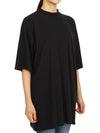 Women's Cotton Short Sleeve T-Shirt Black - BALENCIAGA - BALAAN 4