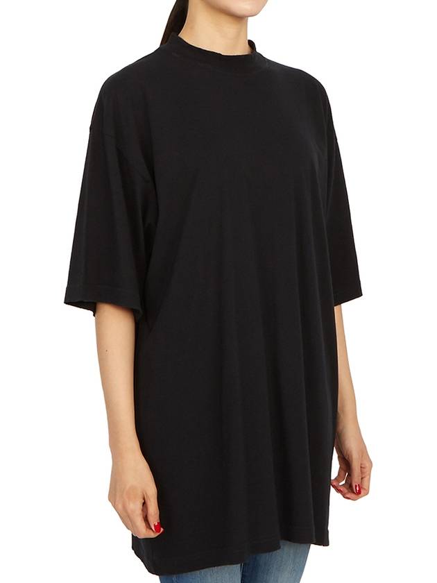 Women's Cotton Short Sleeve T-Shirt Black - BALENCIAGA - BALAAN 4