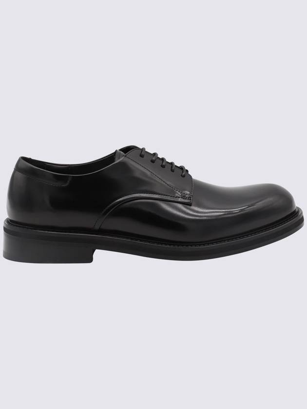 Canali Black Leather Lace Up Shoes - CANALI - BALAAN 1