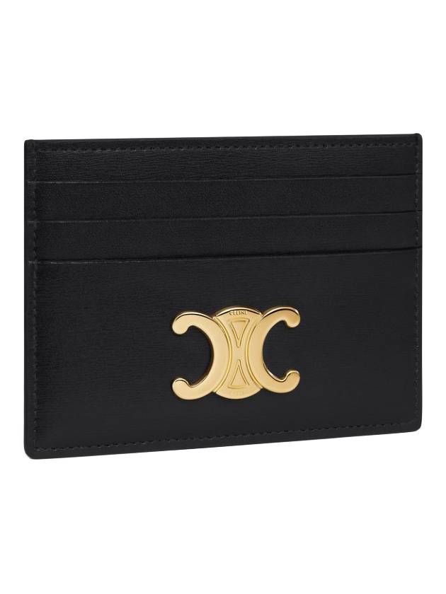 Triomphe Shiny Calfskin Card Wallet Black - CELINE - BALAAN 3