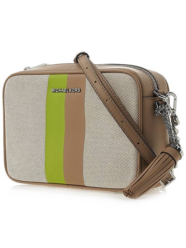 Jet Set Medium Color Block Cross Bag Beige Camel Lime Green - MICHAEL KORS - BALAAN 3