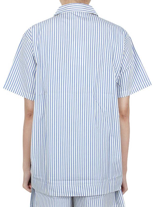 Poplin Striped Pajamas Short Sleeve Shirt SWE PB - TEKLA - BALAAN 8