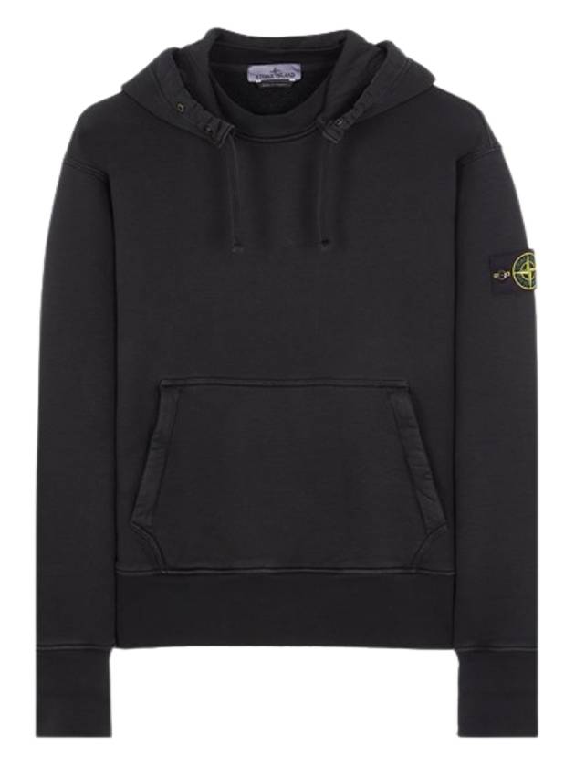 Men's Oversized Cotton Hoodie Black - STONE ISLAND - BALAAN 2