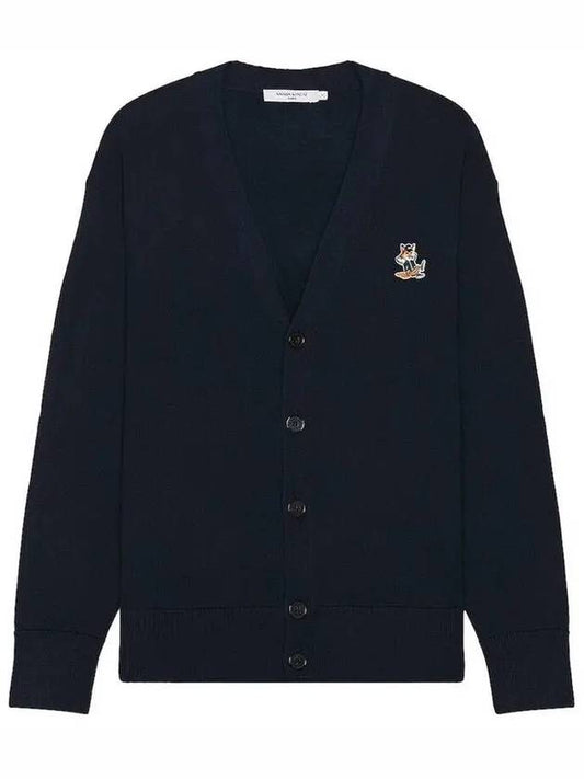 Dressed Fox Patch Relaxed Cardigan Navy - MAISON KITSUNE - BALAAN 2