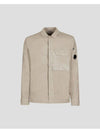 Lens Waffen Pocket Long Sleeve Shirt Beige - CP COMPANY - BALAAN 1