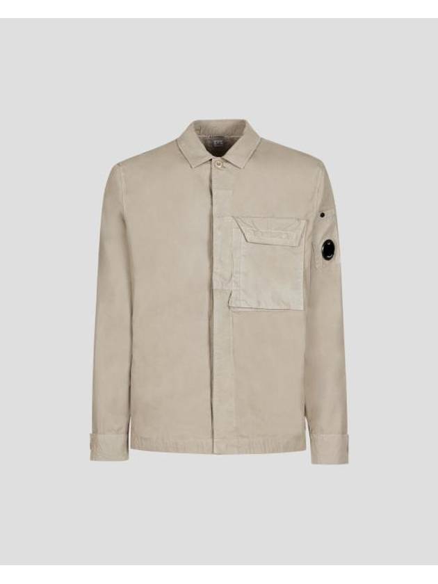 Lens Waffen Pocket Long Sleeve Shirt Beige - CP COMPANY - BALAAN 1