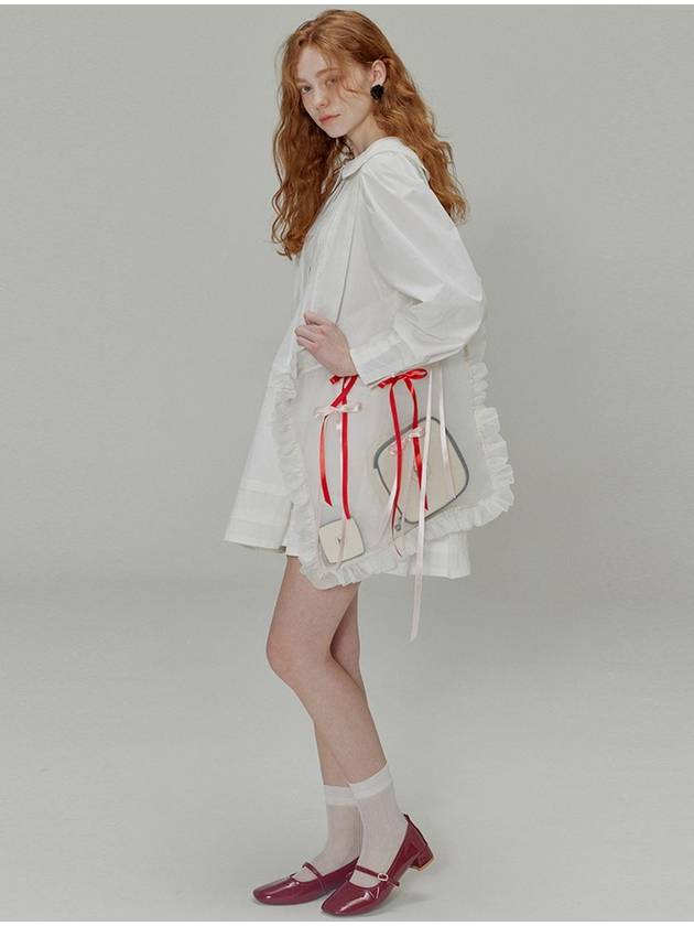 Round collar pin tuck cotton mini dress_White - OPENING SUNSHINE - BALAAN 4