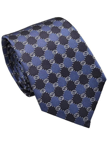 Interlocking tie navy 695319 4E002 4078 - GUCCI - BALAAN 1