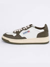 Men's Medalist Low Leather Sneakers Olive - AUTRY - BALAAN 4