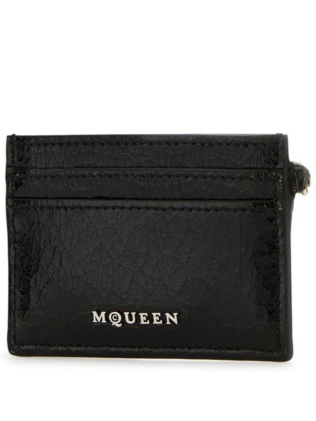 Leather Card Wallet Black - ALEXANDER MCQUEEN - BALAAN 3