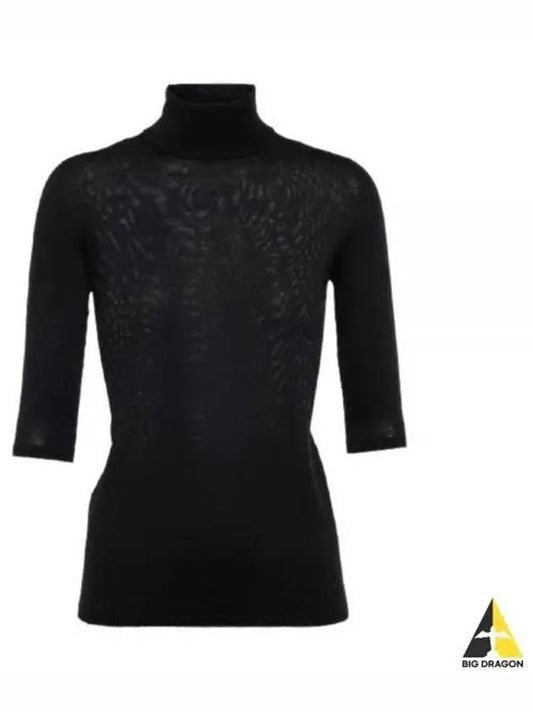 Unghia Virgin Wool Turtleneck Black - MAX MARA - BALAAN 2