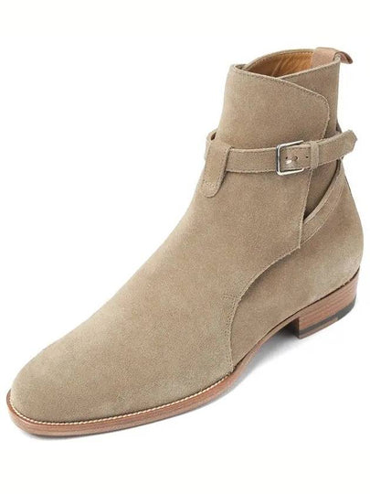 Jodhpur Wyatt 30 Suede Ankle Boots Tobacco - SAINT LAURENT - BALAAN 2