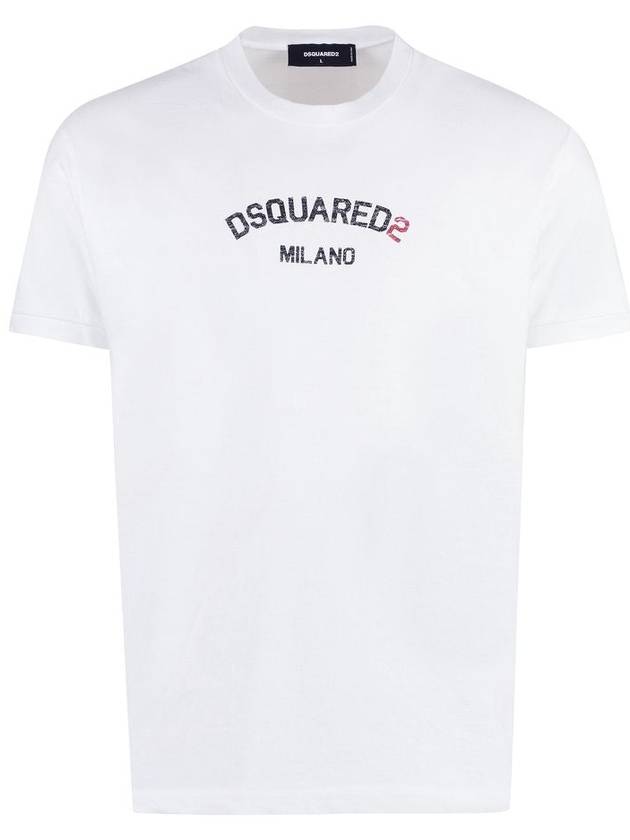 Men's Milan Short Sleeve T-Shirt White - DSQUARED2 - BALAAN 2