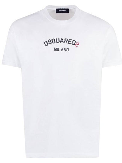 Men's Milan Short Sleeve T-Shirt White - DSQUARED2 - BALAAN 2