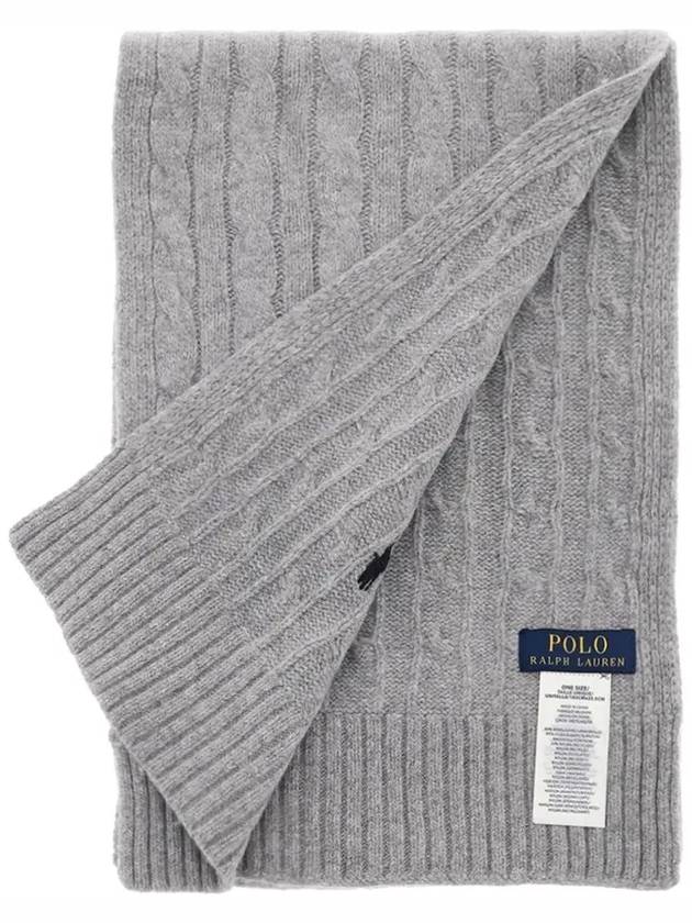 Pony Embroidery Classic Cable Muffler 449891270 003 - POLO RALPH LAUREN - BALAAN 3