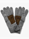 Embroidered Pony Logo Wool Gloves Grey - POLO RALPH LAUREN - BALAAN.