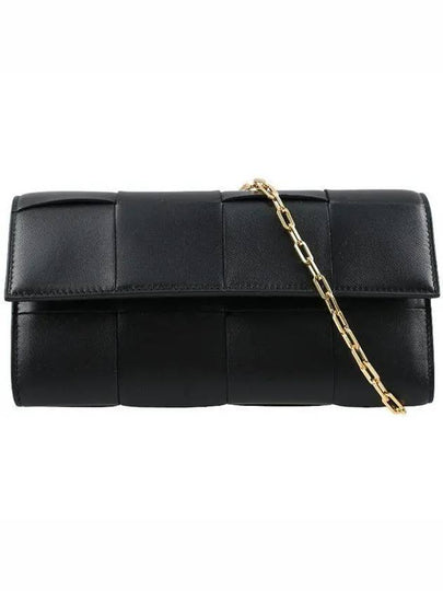 Intrecciato Chain Shoulder Bag Black - BOTTEGA VENETA - BALAAN 2