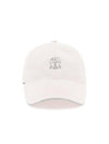 Embroidered Logo Curved Peak Ball Cap White - BRUNELLO CUCINELLI - BALAAN 2