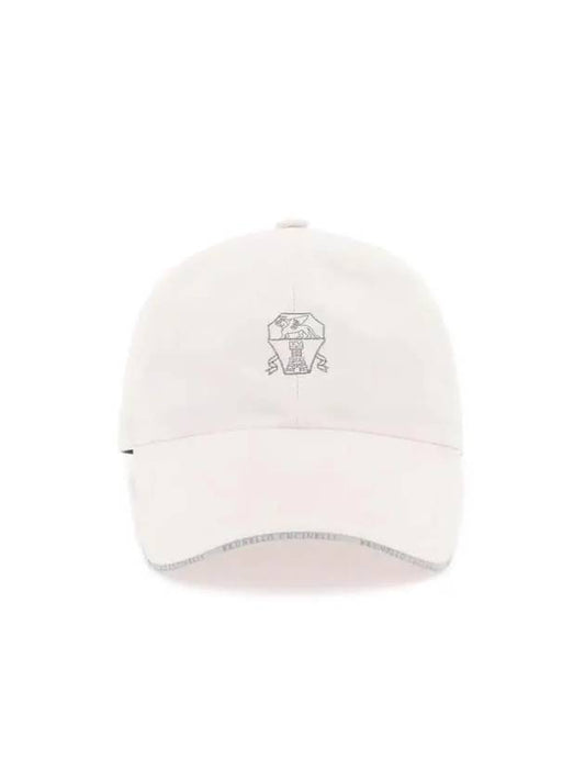 Embroidered Logo Curved Peak Ball Cap White - BRUNELLO CUCINELLI - BALAAN 2