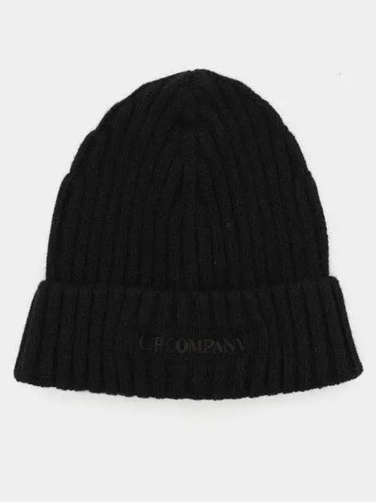 Embroidered Logo Beanie Black - CP COMPANY - BALAAN 2