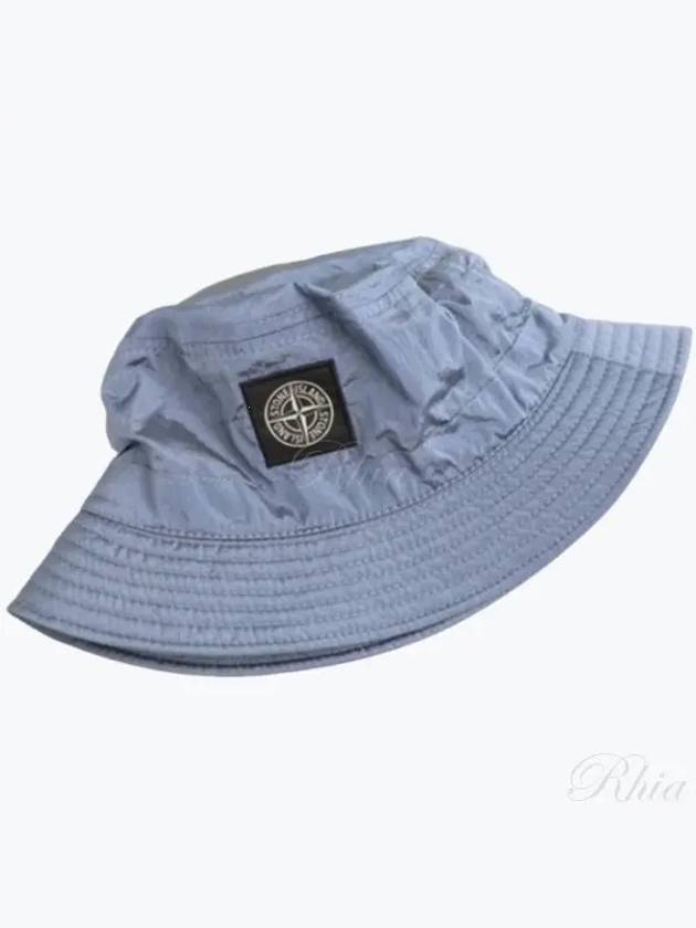 Nylon Metal Logo Patch Bucket Hat Blue - STONE ISLAND - BALAAN 2