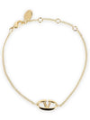 V Logo Signature Bracelet Gold - VALENTINO - BALAAN 3