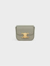 Triomphe Small Shiny Calfskin Cross Bag Green Clay - CELINE - BALAAN 2