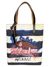 Graphic Print Striped Tote Bag - MARNI - BALAAN 2