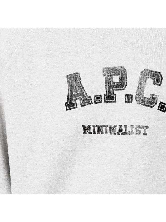 Logo Printing Sweatshirt Grey - A.P.C. - BALAAN 4