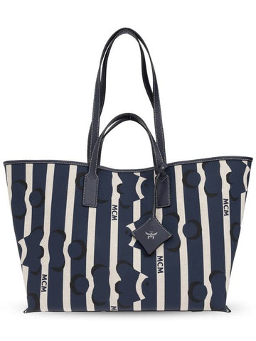 MCM Shopper' Bag, Women's, Navy Blue - MCM - BALAAN 1