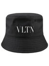 VLTN Logo Bucket Hat Black - VALENTINO - BALAAN 2