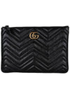 GG Marmont Leather Pouch Bag Black - GUCCI - BALAAN 2