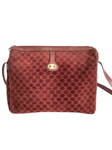 Velor red shoulder bag - CELINE - BALAAN 1