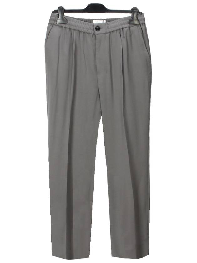 Viscose Virgin Wool Straight Pants Grey - AMI - BALAAN 2