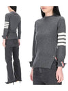 Women's 4 Bar Classic Cashmere Pullover Knit Top Grey - THOM BROWNE - BALAAN 2