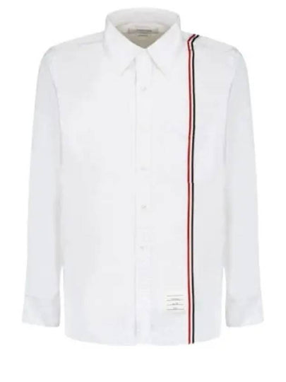 RWB Stripe Cotton Shirt White - THOM BROWNE - BALAAN 2