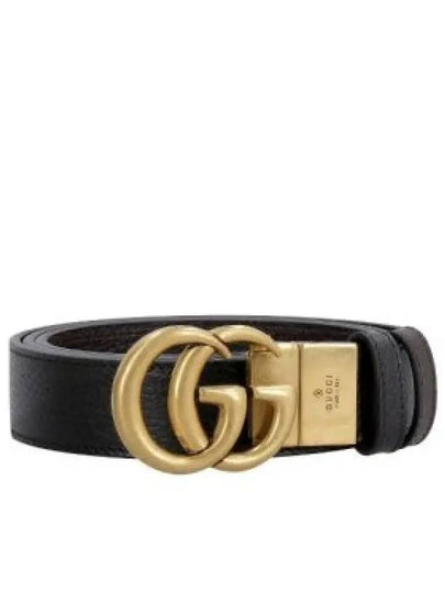 Double G Buckle Reversible Belt Black - GUCCI - BALAAN 2