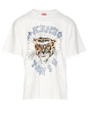 Tiger Logo Printed Cotton Short Sleeve T-Shirt White - KENZO - BALAAN 2