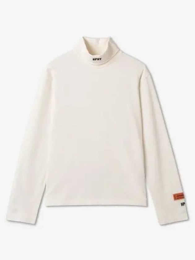 HPNY Logo Embroidered Turtleneck White - HERON PRESTON - BALAAN 2