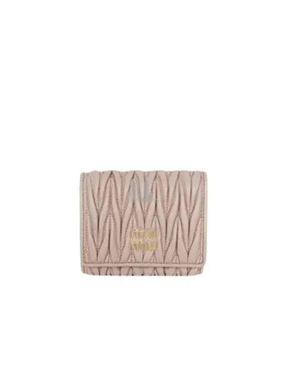 Matelasse Nappa Leather Half Wallet Powder Pink - MIU MIU - BALAAN 2